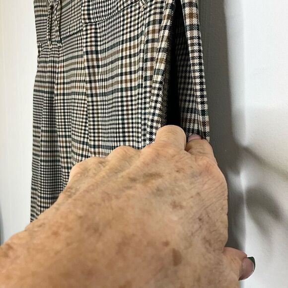 Zara TRF Collection Women's Size Medium Blue Gray Brown Striped Dress Pants - Picture 7 of 12